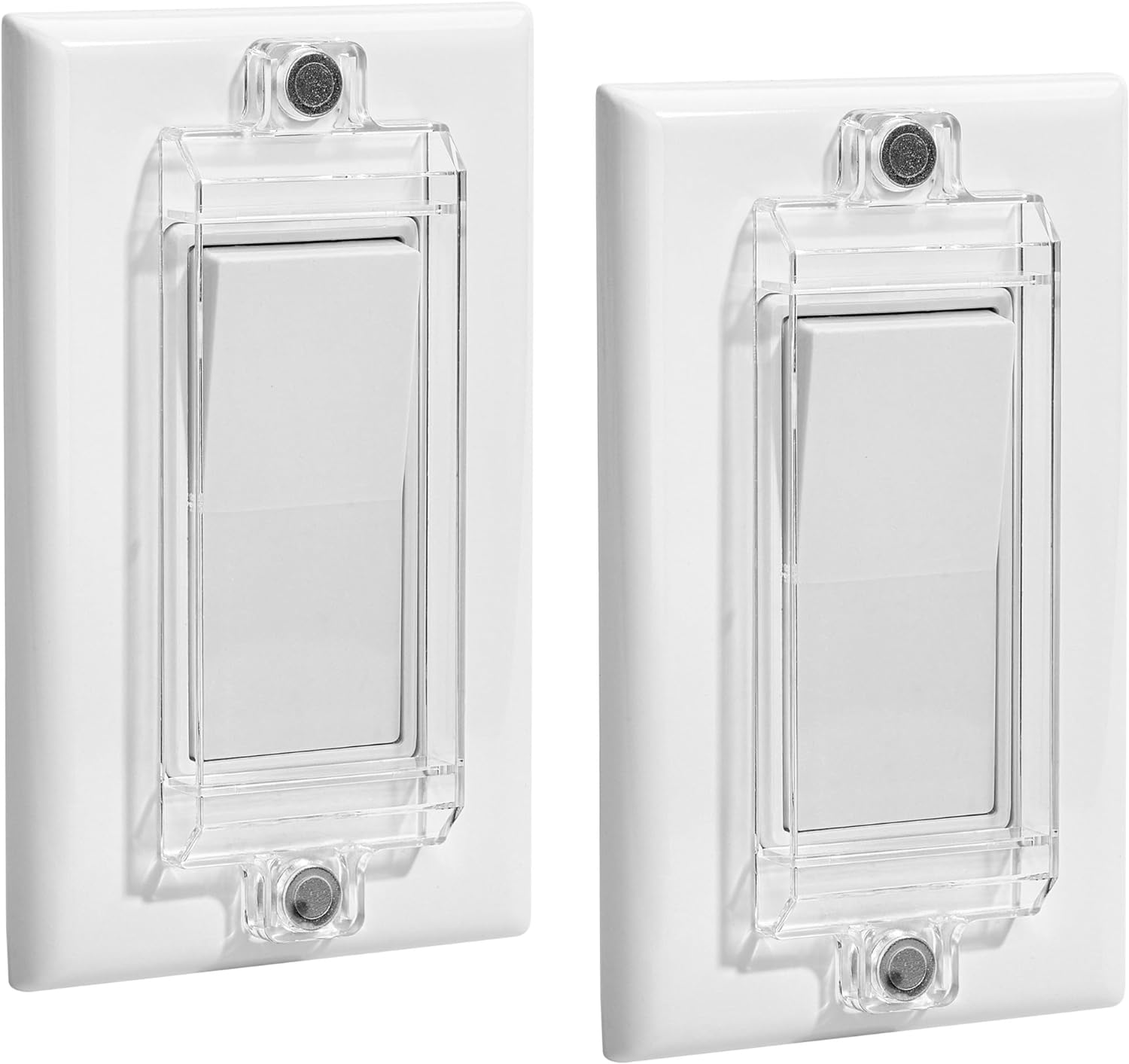 Bates- Magnetic Light Switch Guard, Pack, Clear, Light Switch Cover Child Proof
