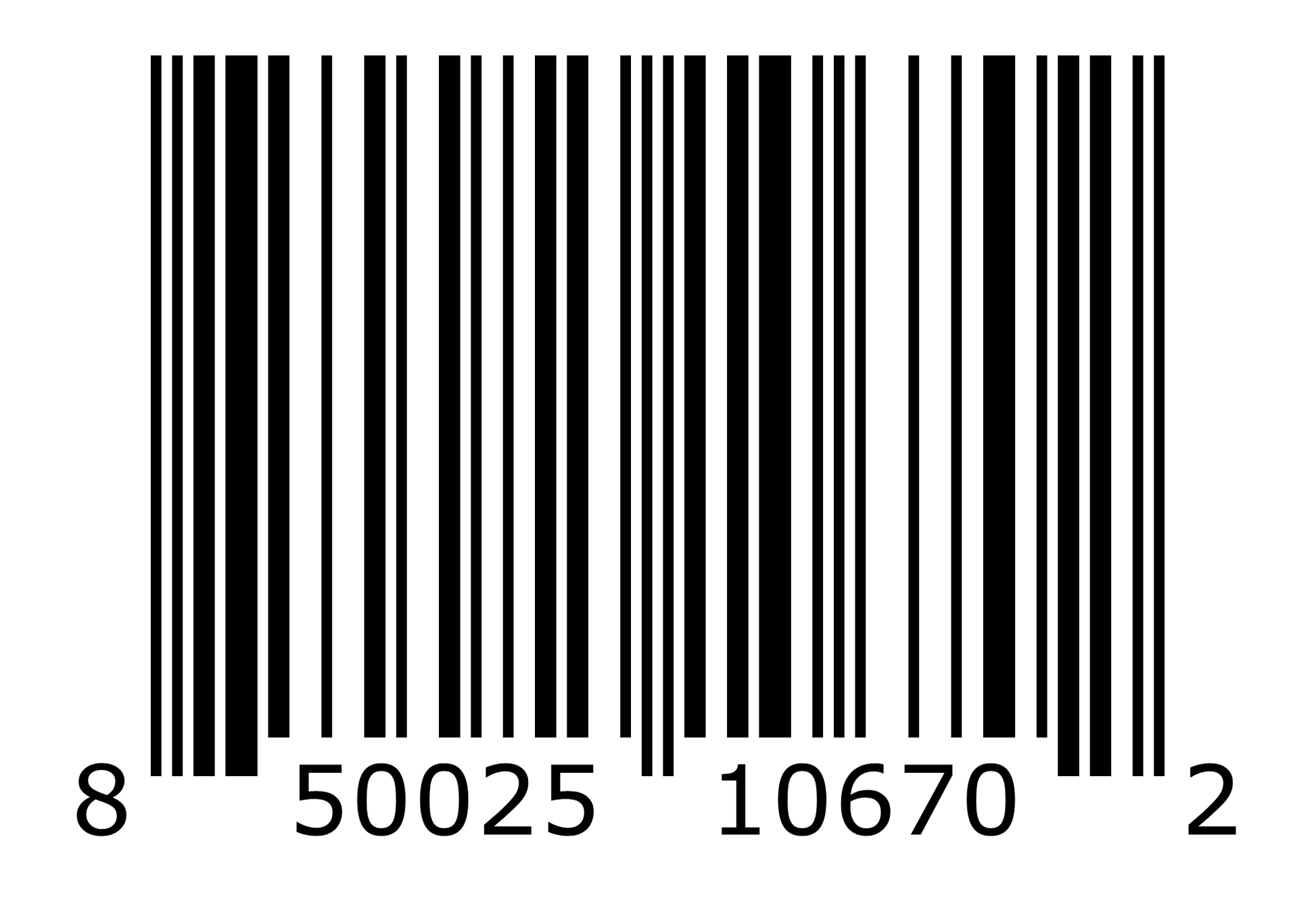 00850025106702 UPC-A WH02N