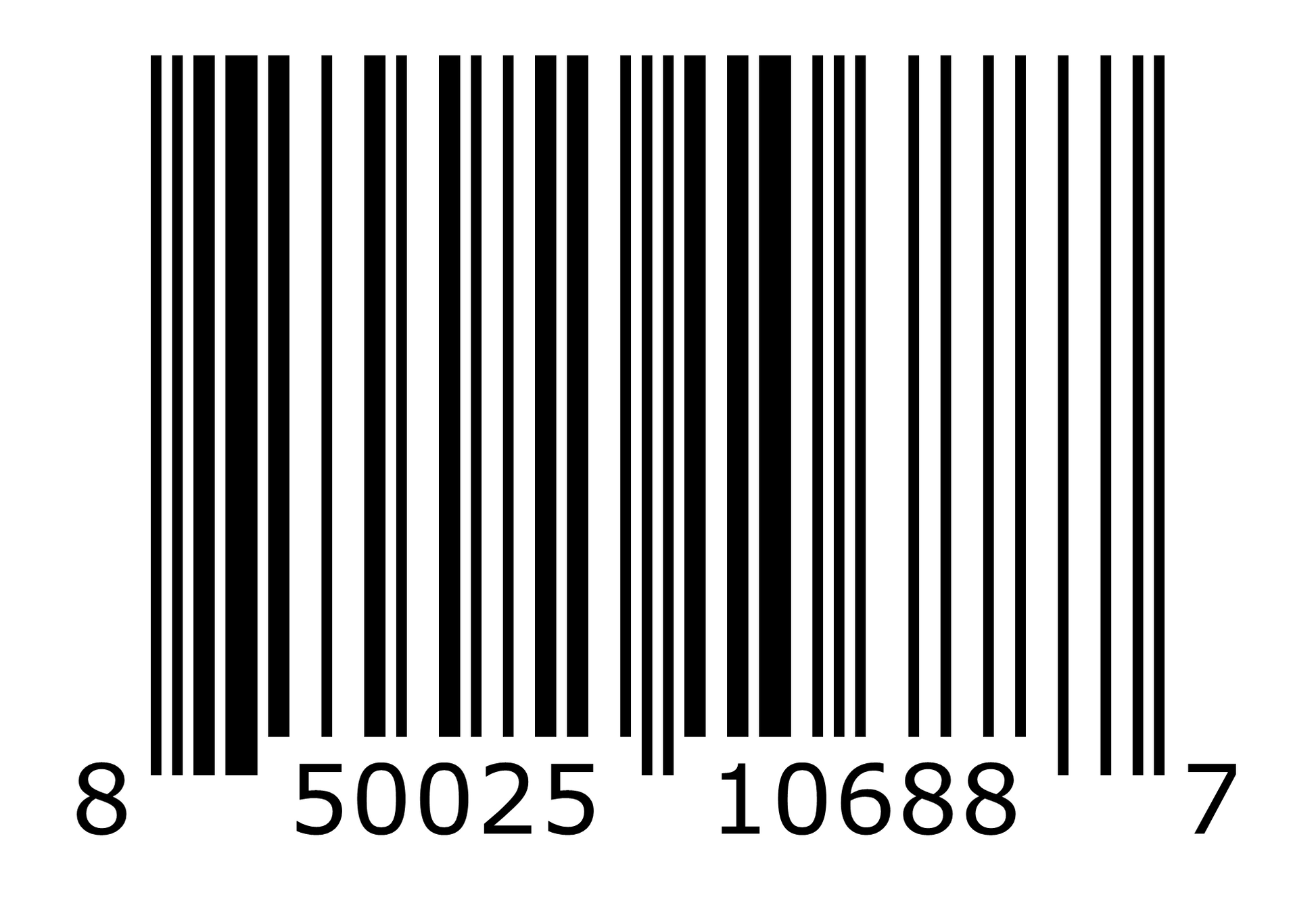 00850025106887 UPC-A PWPA207B204