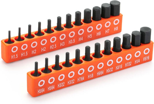 Bates- Hex Head Allen Wrench Drill Bit Set, 25 pcs, S2 Steel, Magnetic Drill Bit Set