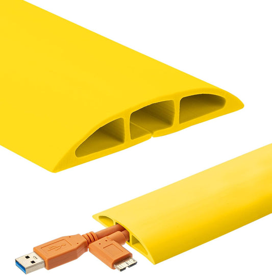 Bates- Floor Cord Cover, 30ft Cable Cover, Yellow, Extension Cord Cover Floor