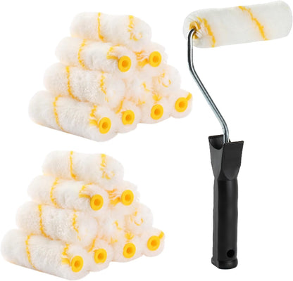 Bates- Paint Rollers, 4 Inch Paint Roller with 20 Covers, Small Paint Roller, Paint Roller Covers, Mini Paint Roller