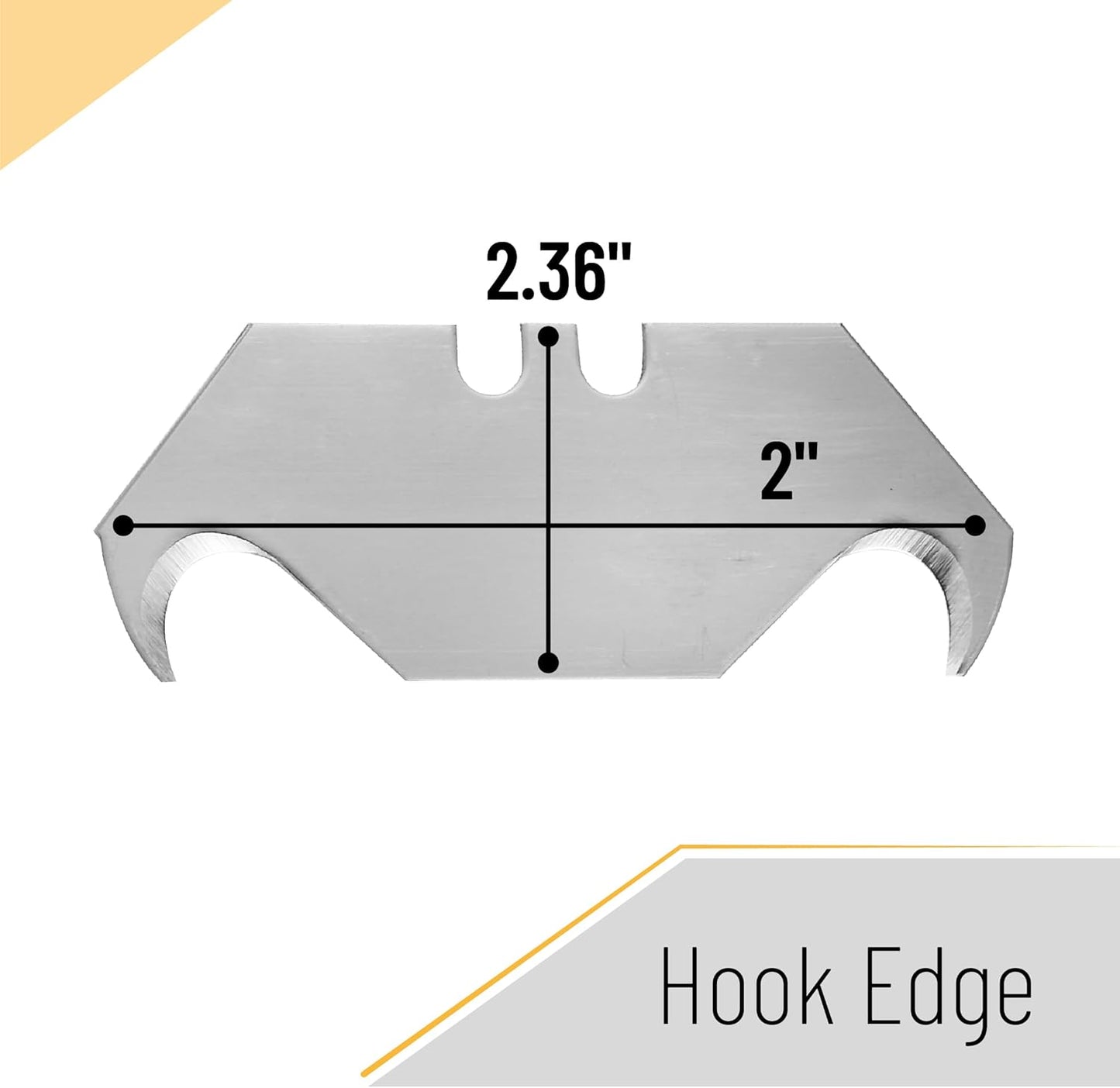 Bates- Utility Knife Blades with Hook Edge, 40 Pack, Box Cutter Blades