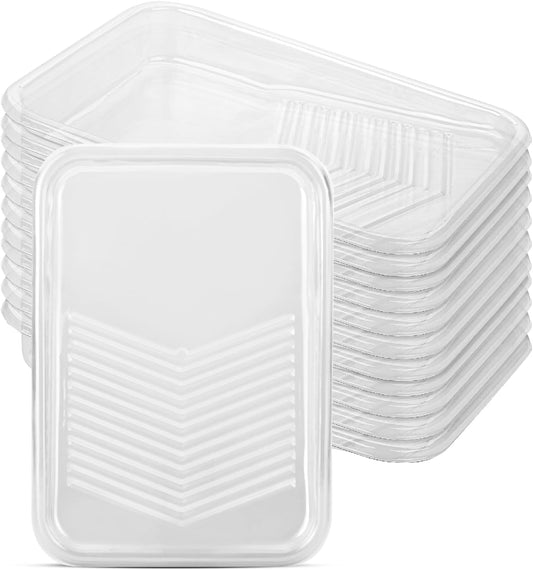 Bates- Paint Tray Liner, 9 Inch, 10 pcs, Transparent Paint Pans Trays, Plastic Paint Tray