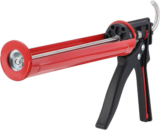 Caulking Gun, 25:1 Thrust Ratio, Black & Red, Caulking Tool Gun