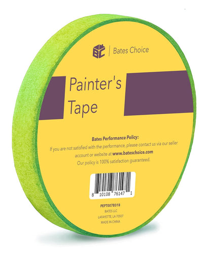 Bates- Painters Tape, 0.7-Inch, 54 Yards/Roll, 1 Pack, Green, Painting Tape for Walls