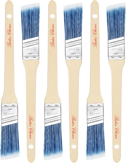 Bates- Paint Brushes, 1-Inch, 6 Pack, Angle Brushes