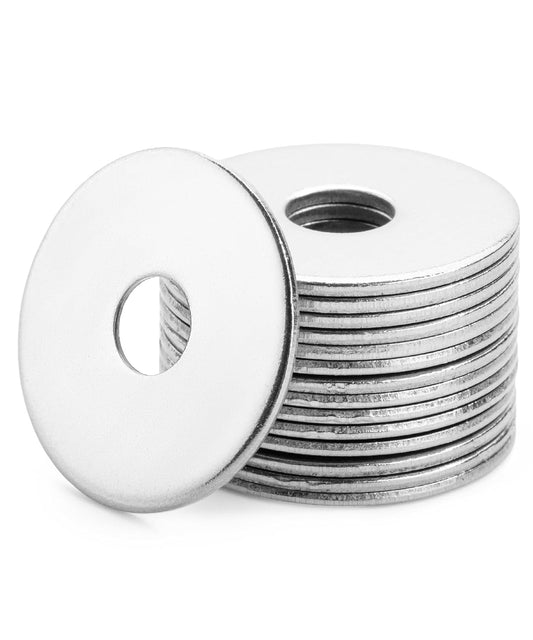 Bates- Fender Washers, #10 x 3/4", 100 pcs Stainless Steel, Large Washers, Stainless Steel Fender Washers