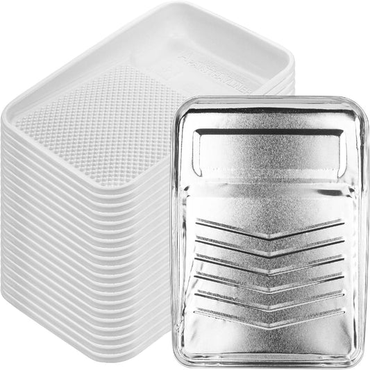 Bates- Paint Tray Liner, 9 Inch, 21 pcs, One Metal Paint Tray with 20 pcs