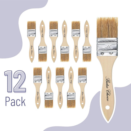 Chip Paint Brushes, 1.5 Inch, 12 Pack, Chip Brush, Brushes for Painting