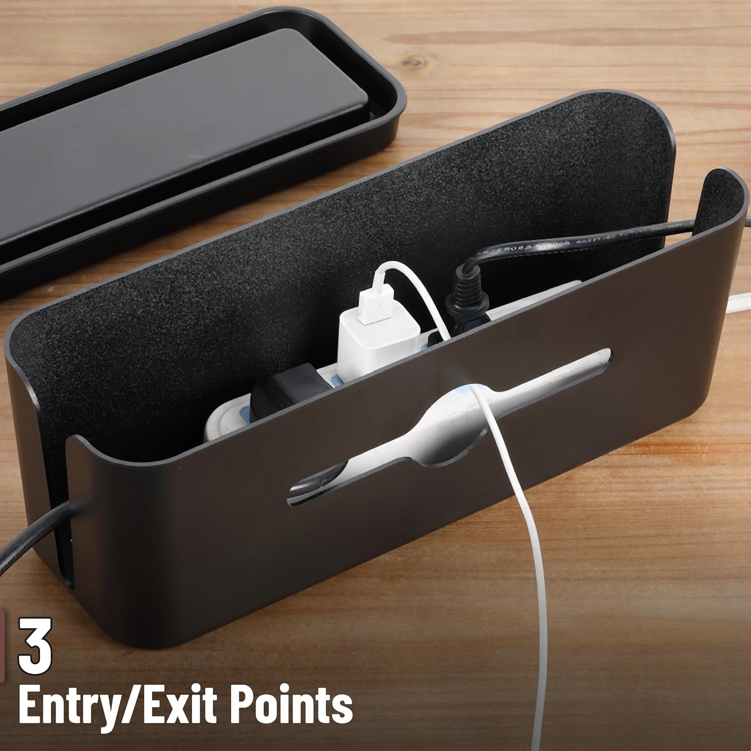 Bates- Cable Management Box, Small, Cable Organizer Box, Cord