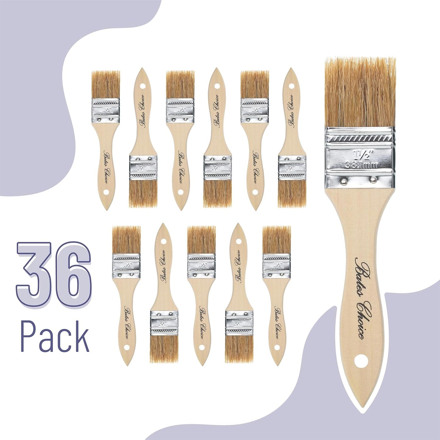 Chip Paint Brushes, 1.5 Inch, 36 Pack, Chip Brush