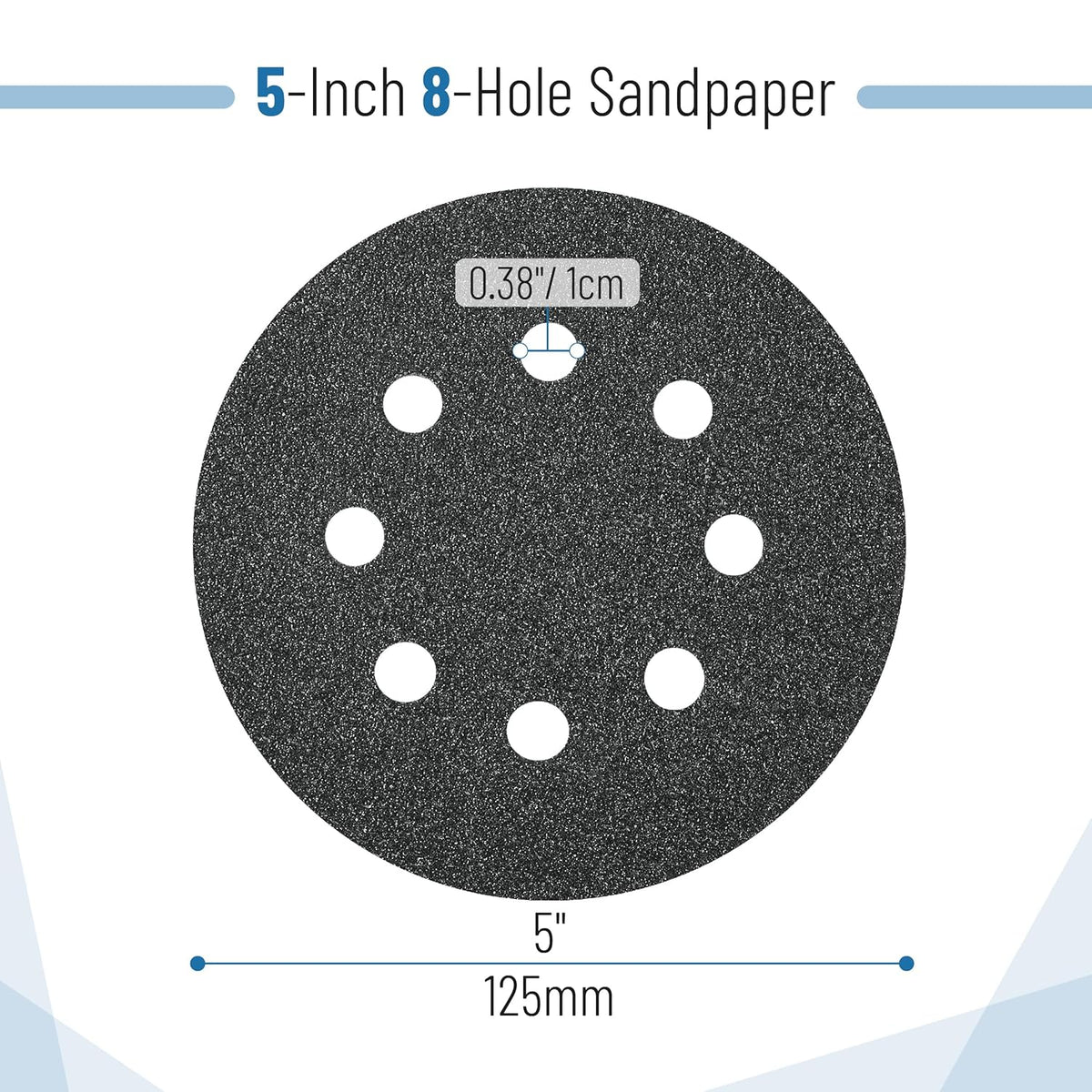 5'' 100PCS Sanding Disc 8-Hole Hook Loop Sander Orbital Sandpaper 60-800 Grit US 5'' 100PCS Sanding Disc 8-Hole Hook Loop Sander Orbital Sandpaper 60-800 Grit US