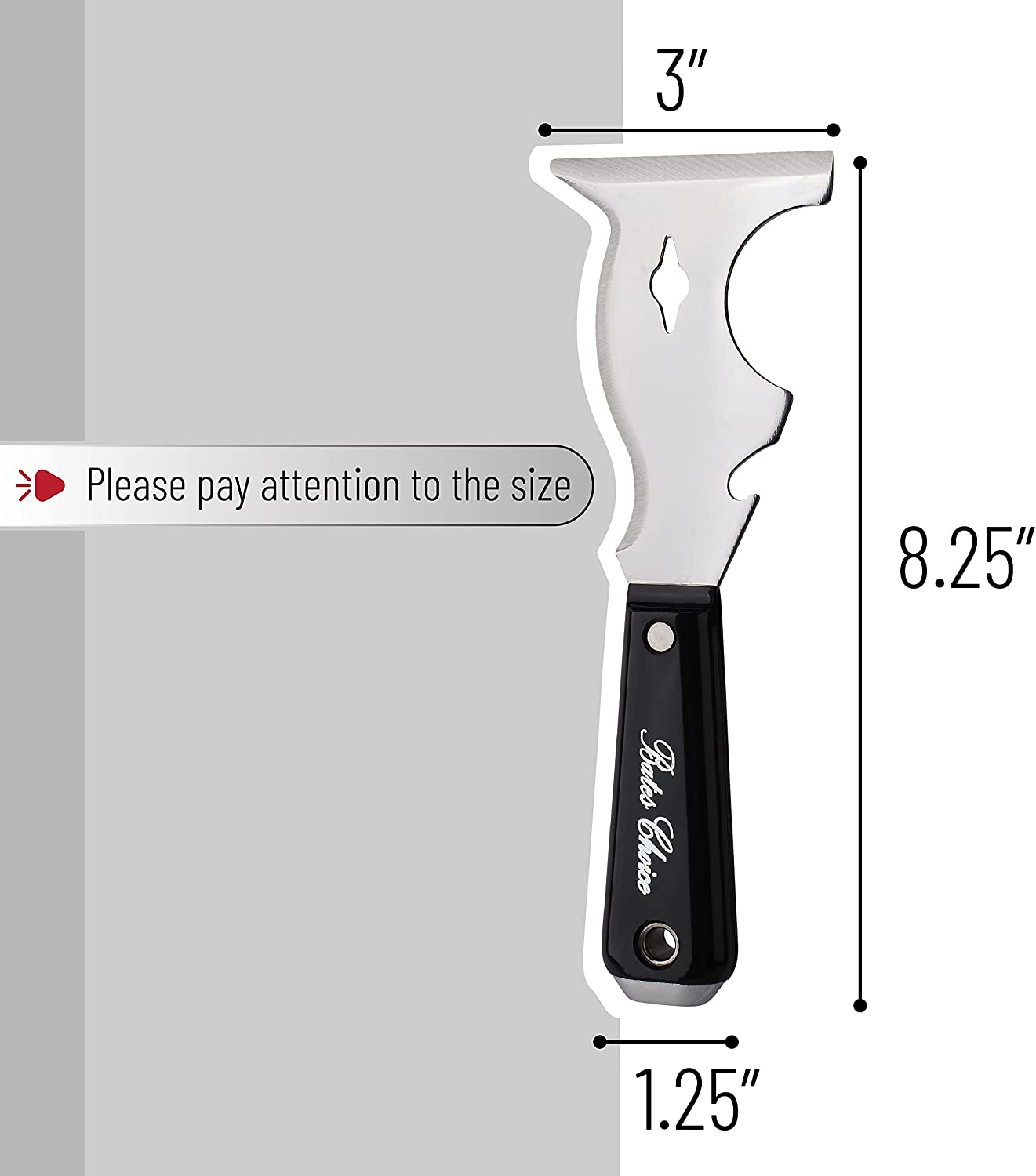 Bates- Putty Knife, 6 Inch, Flexible, Metal Scraper Tool, Taping