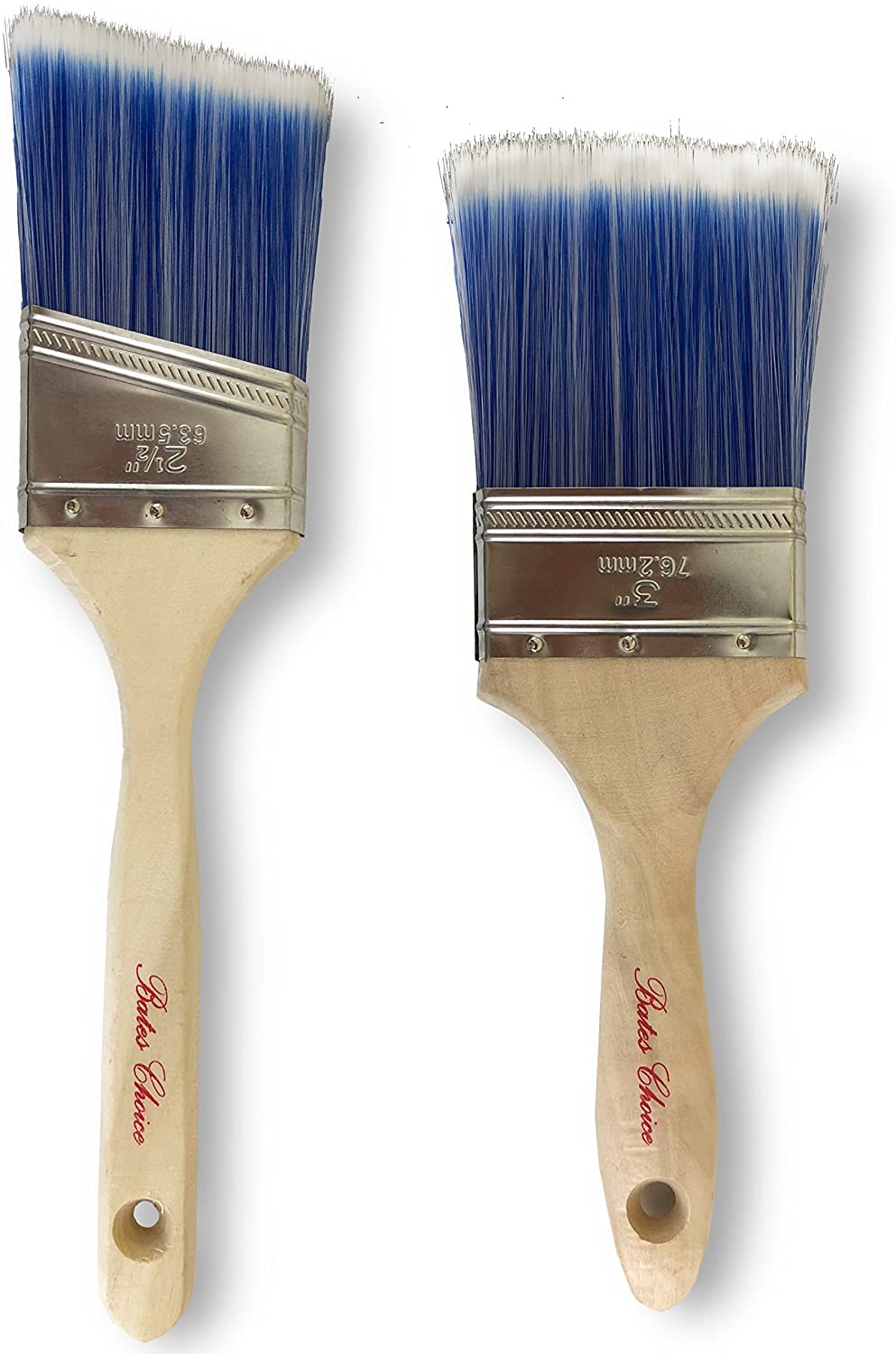 Bates Paint Brushes- 2 Pack, Premium Paintbrush, Treated Wood Handle, Paint Brush,  Paint Brushes Set, Professional Brush Set, House Paint Brush - Bates Choice