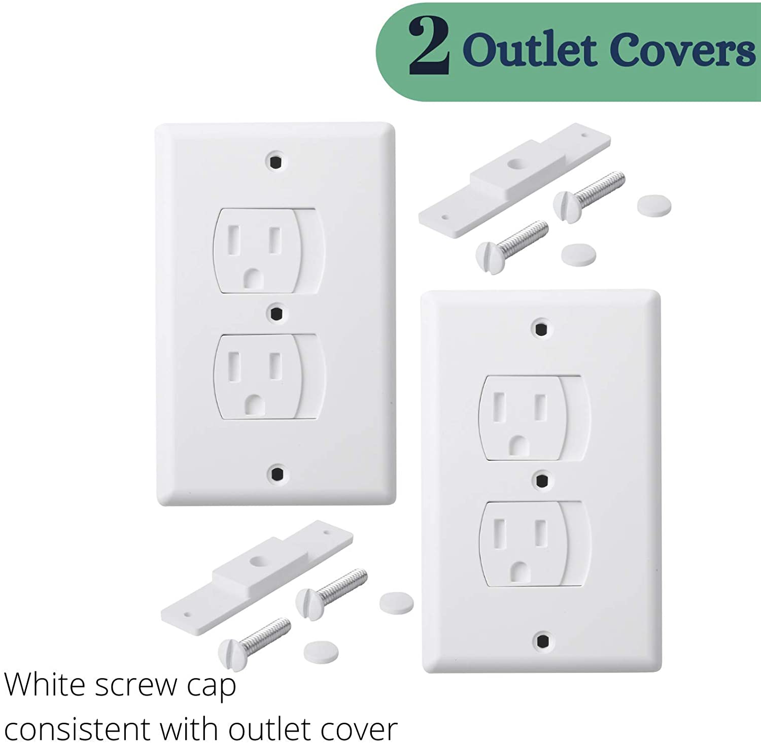 Bates - Baby Safety Outlet Cover Box, Outlet Covers Baby Proofing, Plug Covers for Electrical Outlets, Baby Proof Outlet Covers, Socket Covers for