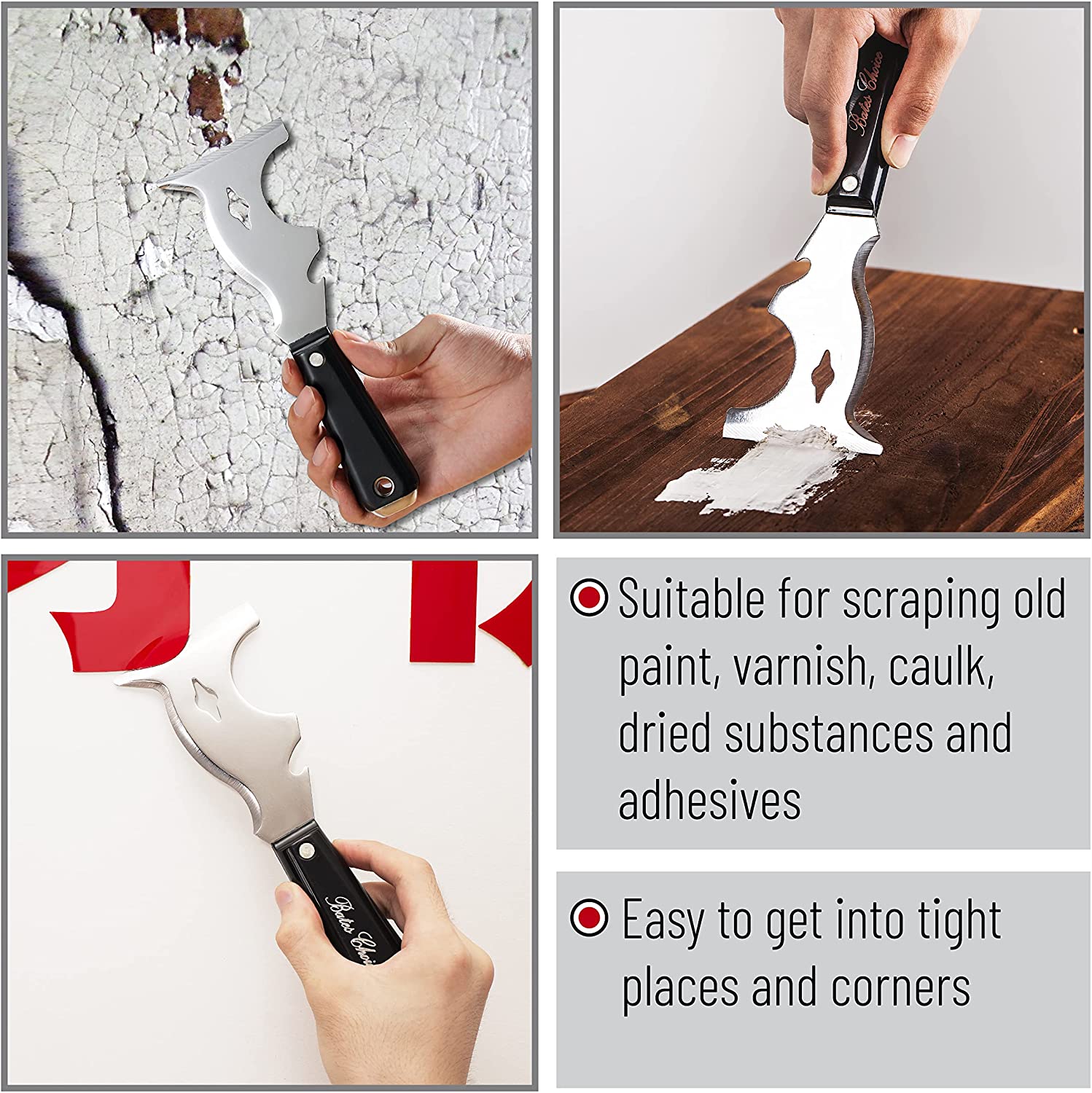 Bates- Paint Scraper, 10 in 1 Painters Tool, Paint Scrapers for