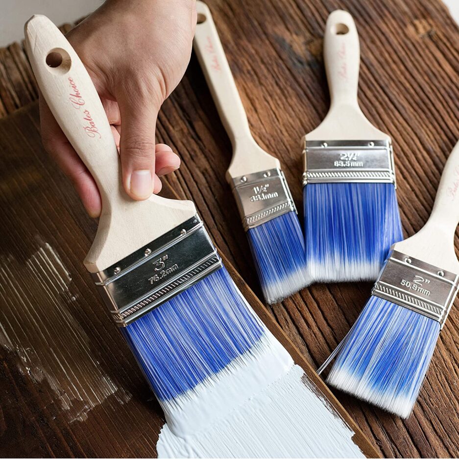 Bates Paint Brushes- 2 Pack, Wood Handle, Paint Brush, Paint Brushes Set, Professional  Brush Set, House Paint Brush - Bates Choice
