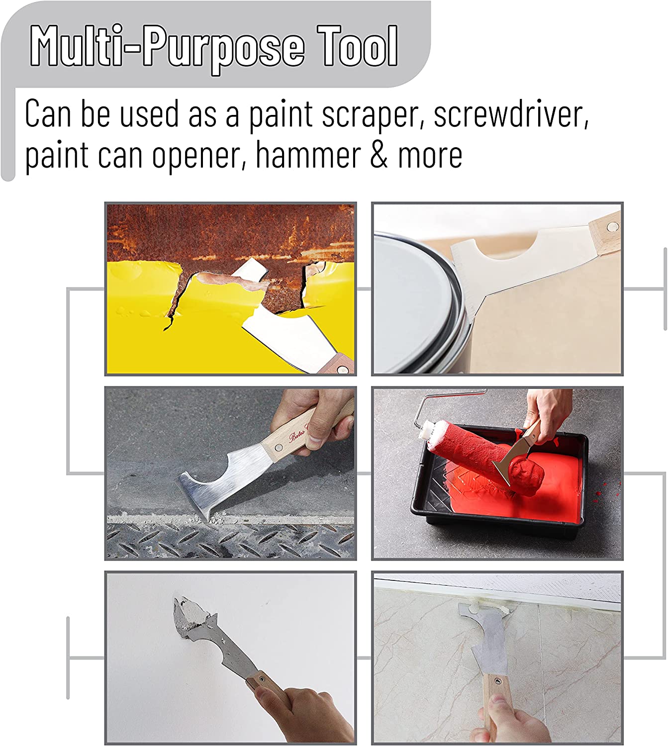 Paint Scraper 10 In 1 Multi-use Painters Tool, Paint Scraper Tool