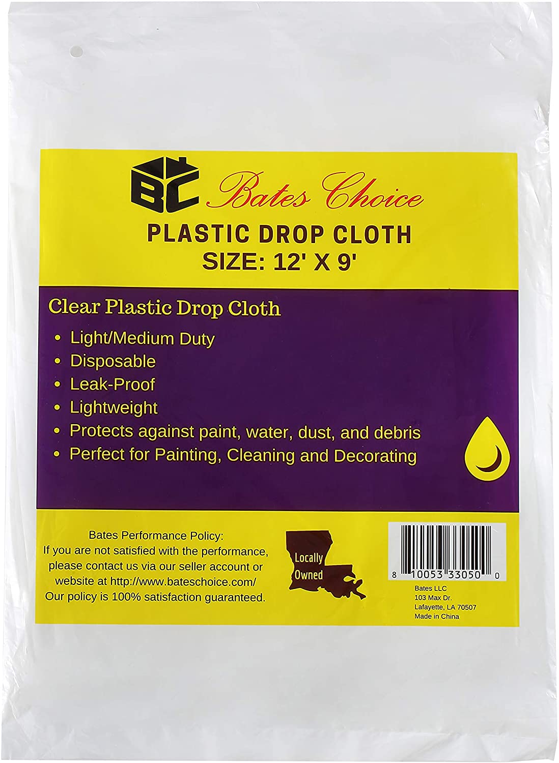 Clear Plastic Sheeting - 9' x 12