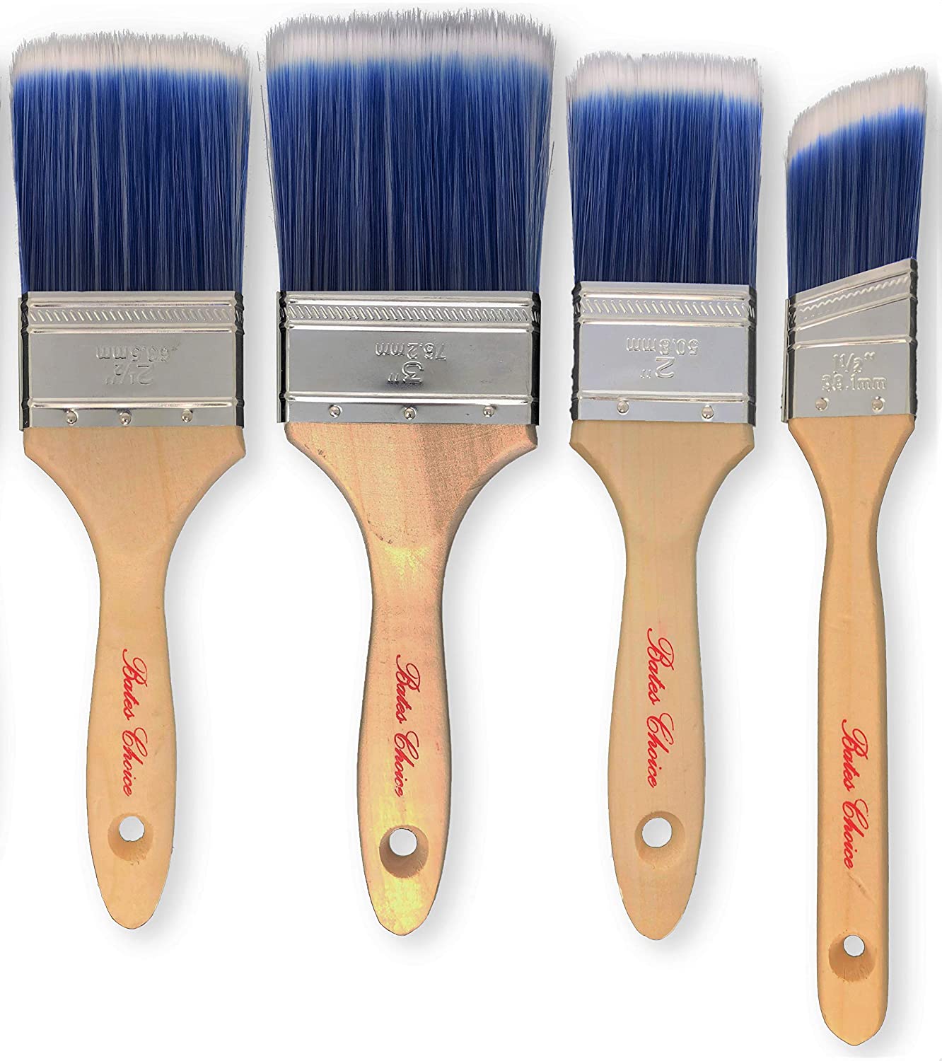 Bates Paint Brushes - 4 Pack, Wood Handle, Paint Brush, Paint