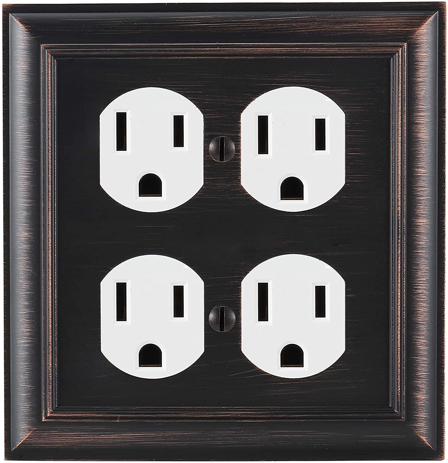 Bates- Double Duplex Wall Plates, Bronze, Wall Plates for Outlets ...