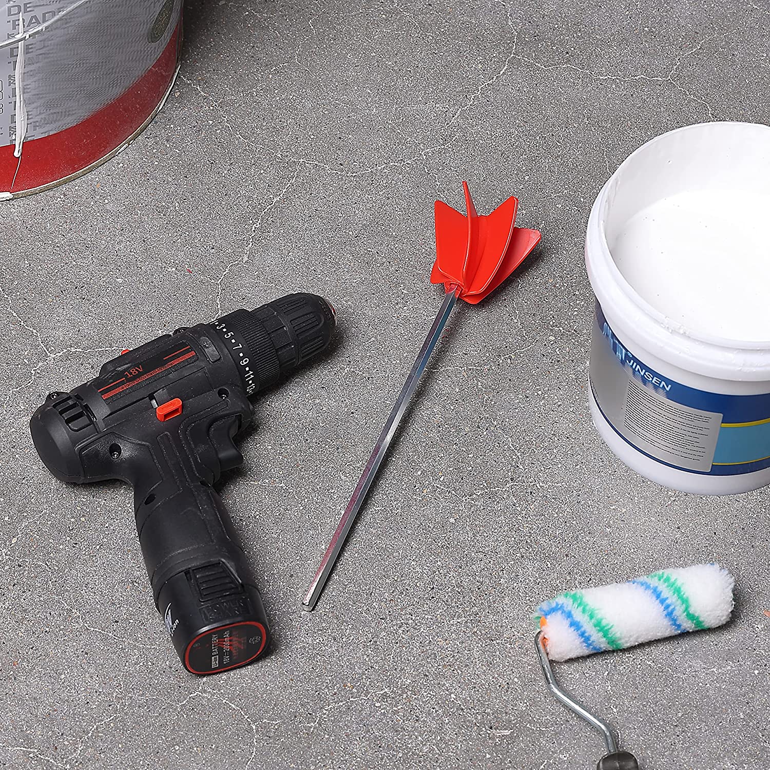 Paint Mixer, 1 to 3 Gallon Buckets, Mud Mixer, Paint Stirrer for Drill,  Paint Mixer for Drill, Drill Mixer Attachment - Bates Choice