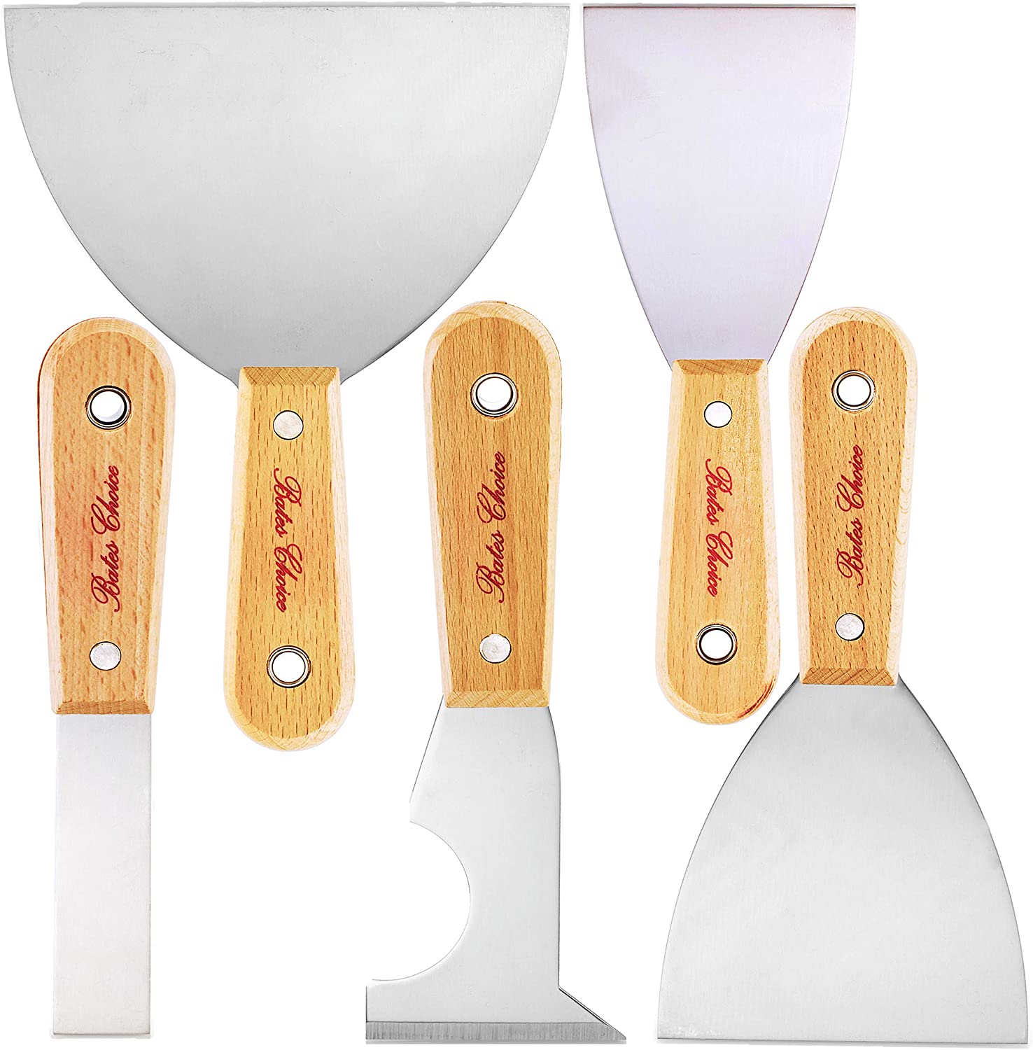 Bates- Paint Scraper, 5 Pc Scraper Tool, Putty Knife Set, Putty Knife,  Painting Tools, 5 in 1 Tool - Bates Choice