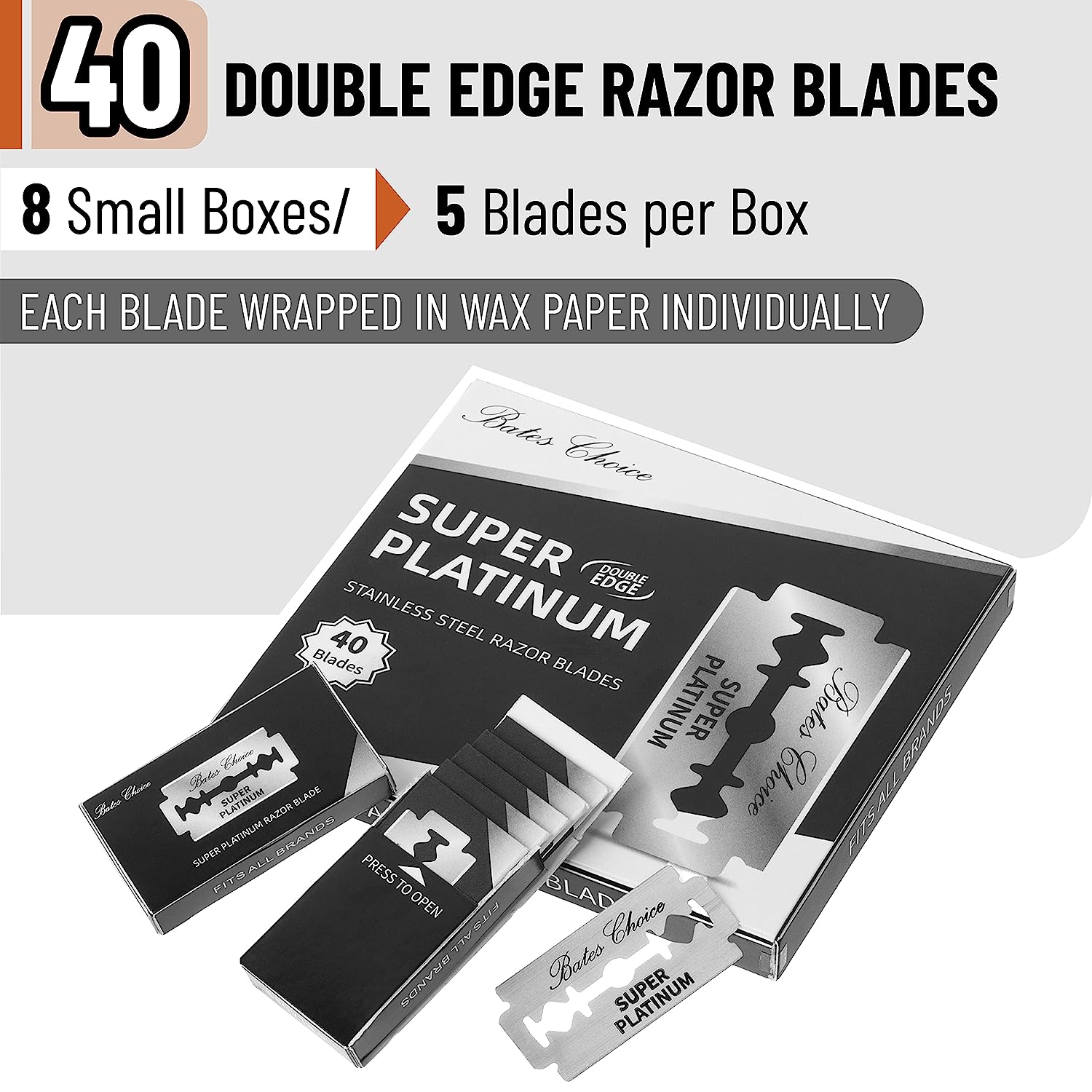 Bates- Utility Knife Blades, 40 Pack, Box Cutter Blades, Razor Blades  Utility Knife, Razor Knife Blades, Replacement Blades, Razor Blades for Box  Cutters, Box Razor Blades, Box Cutter Blades Refills. 